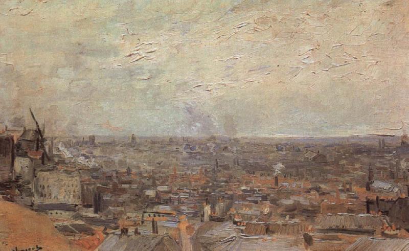 Vincent Van Gogh View of Paris From Montmatre Sweden oil painting art